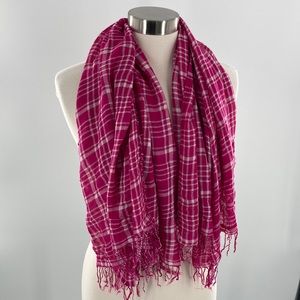 Plaid Gauze Scarf OS